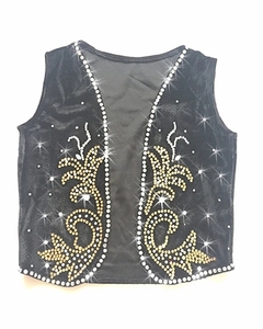 Figure Skating <strong>Top</strong> Men's Ice Skating <strong>Top</strong> Black Spandex Professional Competition Skating Wear Boy <strong>Sequin</strong> Short Sleeve - Product Image 4