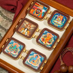 विशाल थोक पीतल थांगका पेलेंट मंडला डिजाइन सांप श्रृंखला हॉट थाई एमुलेट मोलेट - Product Image 2