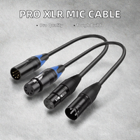 Câble Serpent XLR 3 Broches Mâle-Femelle de Haute Qualité avec Gaine PVC pour Microphone de Studio Professionnel, Table de Mixage, Haut-Parleur Audio Hi-Fi et Micro