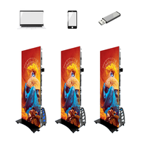 İyi Fiyatlı İç Mekan P1.86 Led Ekran 640*1920mm 4G/USB Cep Telefonu Uygulama Kontrollü Poster Led Ekran