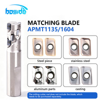 BOSIDE BAP400R Fraise à queue en spirale indexable robuste pour centre d'usinage CNC, usinage de face et de finition, OEM