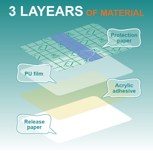 Bande de soin après tatouage des sourcils hypoallergénique de haute qualité, rouleau de film adhésif transparent personnalisable pour tatouage, seconde peau de protection - Product Image 5