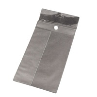 Sacs de rangement en PVC transparent avec bouton, étiquette suspendue, sac d'affichage en plastique