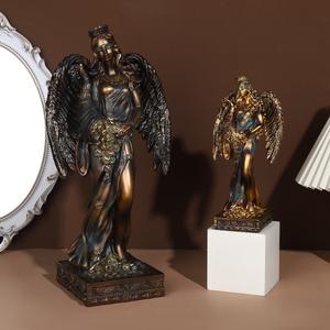 เครื่องประดับนางฟ้าเทพธิดากรีกโชคลาภงานฝีมือเรซินรูปปั้นในตำนานตู้ไวน์ห้องศึกษาธีมศิลปะ - Product Image 2