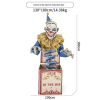 Décoration d'extérieur grande taille pour Halloween : Clown parlant à induction électrique, modèle GGK5124824 (Chine)