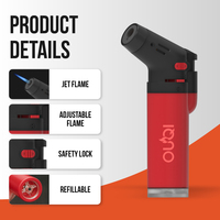 Briquet torche de cuisine à flamme jet personnalisé pour Noël, avec impression et design sur mesure, vente en gros