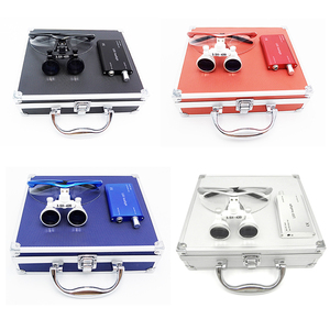 Loupes dentaires colorées 2,5X/3,5X avec lampe frontale LED rechargeable / Loupe médicale binoculaire avec <span class=keywords><strong>zoom</strong></span> - Product Image 1