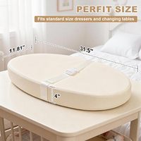 MYPU Matelas à langer pour commode, housse en PU imperméable et lavable, profilé, antidérapant, portable, léger, en mousse rembourrée