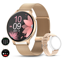 Reloj inteligente S53 de lujo, pantalla táctil completa de 1,39 pulgadas, reloj inteligente de moda para mujer, rastreador de actividad física IP68, reloj inteligente resistente al agua para mujer