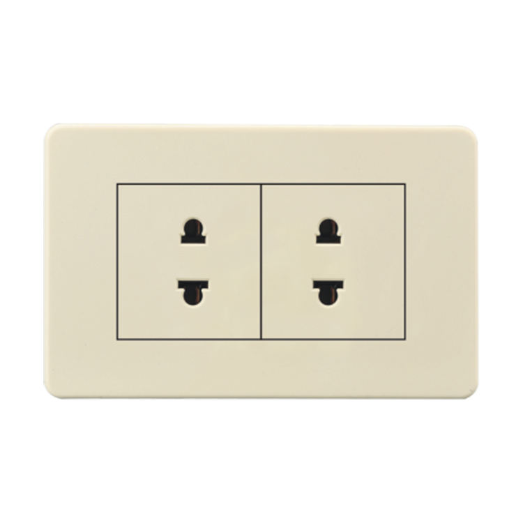 6 Pin Receptacle Electrical Flush Power Socket Wall Mounted Duplex Socket Outlet
