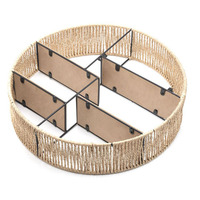 Étagères flottantes rondes pour la décoration intérieure Support de rangement Décorations murales en bois Étagère murale en métal