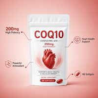 Acentiallabs 200mg Coenzyme Q10 (Ubiquinone) Capsules molles 120 unités Complément alimentaire Soutien antioxydant pour la santé cardiaque