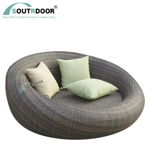 Phật sơn nhà sản xuất Bali giường ngoài trời wicker đi văng hồ bơi hiện đại ghế mây có thể điều chỉnh Sun <span class=keywords><strong>Lounger</strong></span> đệm khách sạn di động biệt thự - Product Image 1