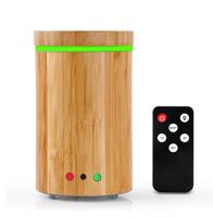 Diffuseur d'arômes en bambou véritable 160 ml 7 lumières LED - Arrêt automatique sans eau Télécommande/WIFI