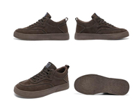 Chaussures décontractées classiques pour hommes, couleur unie, imitation toile souple, design à lacets, baskets tendance