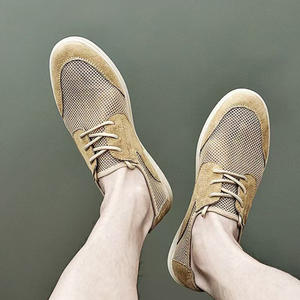 Chaussures décontractées d'été pour hommes, légères, nouvelle mode, style simple, couleur unie, semelle souple, à lacets, tendance - Product Image 6