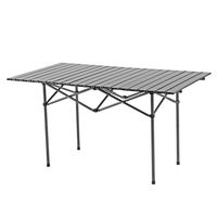 Table de voyage pliable moderne et légère, taille standard, personnalisable, en aluminium, pour la plage, le camping et l'extérieur.