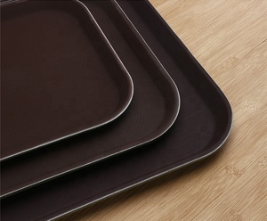 Wholesale <strong>Rectangular</strong> Snack <strong>Plate</strong> Fast Food Tray <strong>Plastic</strong> <strong>Serving</strong> Tray Non-slip Tray - Product Image 5