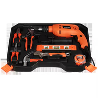 Outils électriques professionnels, perceuse sans fil portable 12-24V, chargeur, coffret en plastique noir, perceuse à percussion, couple maximal de 30 Nm, 3/8