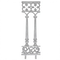 Grille moderne en fonte moulée sous pression, robuste, pour balcon/rampe, finition sablée, protection UV, résistante à l'eau, durable