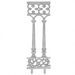 Parrilla Moderna de Hierro Fundido Resistente para Balcón/Barandilla, Acabado Super Shot Blast, Protección UV, Resistente al Agua y Duradera - Product Image 1