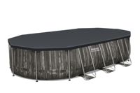 Piscine hors sol ovale Bestway 5611SE avec structure en acier, 6,10 m x 3,66 m x 1,22 m