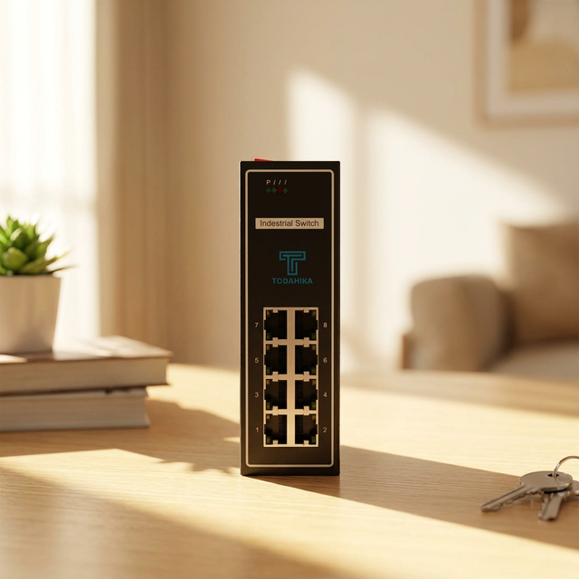 DC48-58V Power Supply Industrial Unmanaged 8 Port 10/100Mbps Ethernet PoE Switch Comply with 802.3af/at PoE Standard