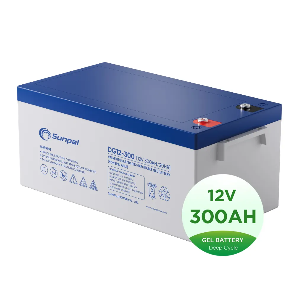 Sunpal High Quality Batteries Solaires Gel 12V 24V 300Ah 200Ah Solar Power Battery