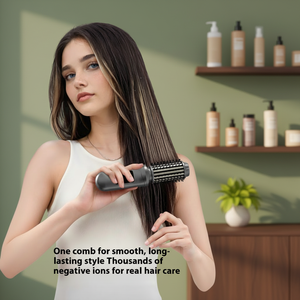 <span class=keywords><strong>Brosse</strong></span> <span class=keywords><strong>chauffante</strong></span> électrique pour boucler les cheveux, peigne en céramique LCD 3 en 1, <span class=keywords><strong>brosse</strong></span> <span class=keywords><strong>ronde</strong></span> thermique ionique rotative à 360° pour ondulations - Product Image 1