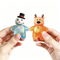 Jouets à presser à récupération lente de Noël, formes Père Noël, Bonhomme de neige, Élan, cadeaux anti-stress et de décompression, emballés individuellement