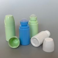 Flacon de parfum à bille rechargeable en PP de 50 ml, nouveau type, avec logo personnalisé, pour huiles essentielles, parfums et déodorants, avec bouchon rond en plastique