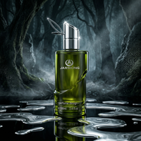 Flacon de parfum de luxe de 100 ml inspiré des robes de soirée - Contenant de parfum élégant en verre texturé avec embellissement doré