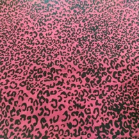 84% Polyester 16% Spandex Leopard Foil Print Tissu tricoté Maille respirante avec motif floqué pour canapés