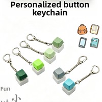 Clavier mécanique à une touche, populaire et tendance, en plastique, avec fond blanc lumineux, pour le bricolage, jouet anti-stress et fidget toy