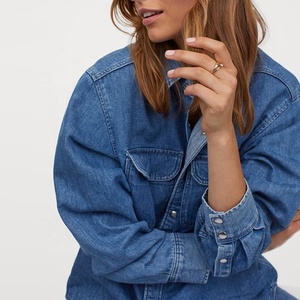 Nuovo Design personalizzato all'ingrosso abbigliamento da <span class=keywords><strong>donna</strong></span> 100% cotone Denim <span class=keywords><strong>camicia</strong></span> giacca per <span class=keywords><strong>donna</strong></span> primavera top alla moda <span class=keywords><strong>camicia</strong></span> Casual - Product Image 4