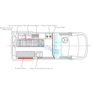 Ambulancia Maxus V80 de Techo Alto con Motor de Gasolina, Vehículo Médico de Emergencia con Luces Azules y Rojas para Transporte de Pacientes - Product Image 6