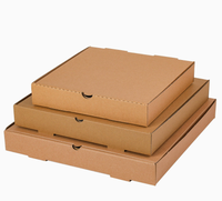 Boîte à pizza en carton ondulé kraft personnalisée, de qualité alimentaire, jetable, pour emporter, avec impression de motif pizza