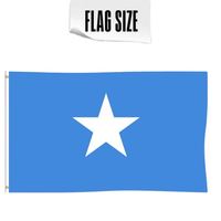 Drapeau de la Somalie personnalisé imprimé recto-verso 3x5 pieds, personnalisable pour tous les drapeaux nationaux et les drapeaux de présentation.