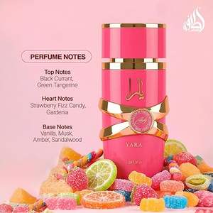 Lattafaa Yara Candy Vaanilla Fruity Citrus Floral Eau de Parfum Parfum longue durée pour femmes - Product Image 2