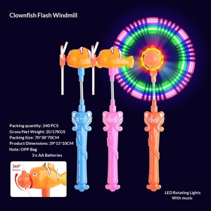 Palo de Plástico Luminoso Transfronterizo con Formas de Pez Payaso, Delfín, Dinosaurio y Tiburón, con Rotación Automática, Luz y Música Intermitentes, para Festivales - Product Image 4
