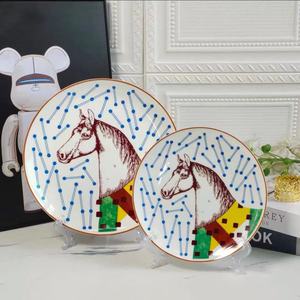 Vaisselle haut de gamme pour hôtels et clubs, assiettes en porcelaine fine pour cuisine occidentale, assiettes plates de 10 pouces, assiettes peu profondes de 8 pouces, présentoirs en céramique écologiques - Product Image 4