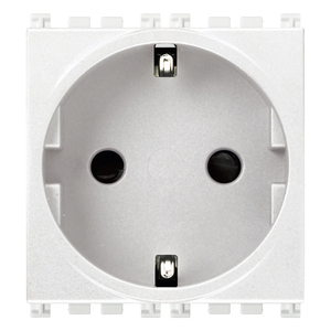 เต้ารับไฟฟ้าแบบเยอรมัน Sicury 2P+T 16A สีขาว ความสูง 5.3 ซม. - Product Image 1