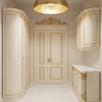 Poignée de porte baroque ISILINE, en laiton doré foncé, style européen classique, pour porte intérieure de chambre