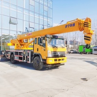 Promotion Grue sur camion 5 tonnes 8 tonnes 10 tonnes 16 tonnes, élévateur télescopique mobile hydraulique, nacelle télescopique montée à vendre