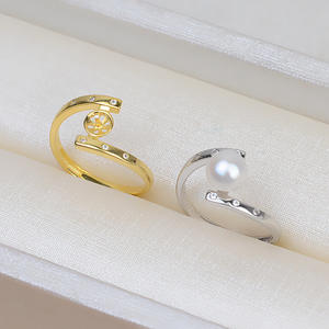 Bague ouverte en argent S925 Wenchi pour femme, réglable, avec plateau vide pour perles, modèle 16851, taille 45 - Product Image 3