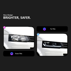 Pour Volkswagen Multivan T5 : Ensemble de phares avant modifiés Carus avec projecteurs LED et feux de jour - Product Image 2
