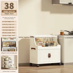 Armario <span class=keywords><strong>de</strong></span> Almacenamiento Moderno Plegable <span class=keywords><strong>de</strong></span> 5 Niveles <span class=keywords><strong>de</strong></span> <span class=keywords><strong>Plástico</strong></span> PP con Capacidad <span class=keywords><strong>de</strong></span> 20-35L para Uso Doméstico <span class=keywords><strong>en</strong></span> Baño, Estudio, Escritorio y Cocina - Product Image 6