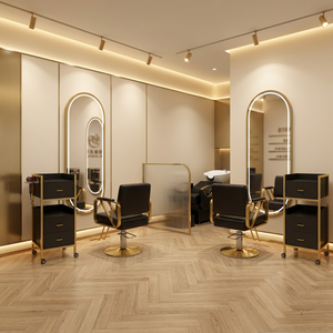 Muebles de Salón, Conjunto de Sillas de Peluquería, Conjunto de Muebles de Peluquería, Silla de Peluquería Combinable y Comprable por Separado - Product Image 1