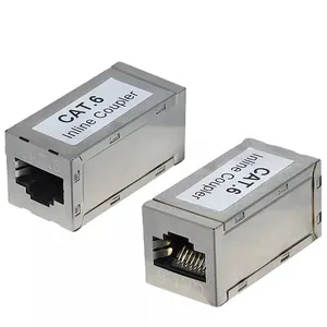 CAT6 CAT6A 차폐 네트워크 인라인 커플러 RJ45 키스톤 잭 빠른 커넥터 상자 여성 CAT5e 커플러