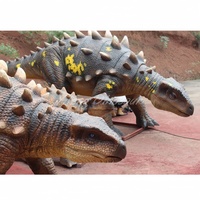 Groupe d'Ankylosaures Animatroniques Personnalisable de 5 M pour Parc à Thème Dinosaure